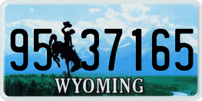 WY license plate 9537165