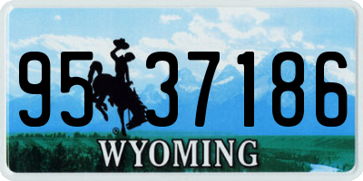 WY license plate 9537186