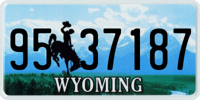 WY license plate 9537187