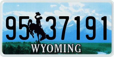WY license plate 9537191