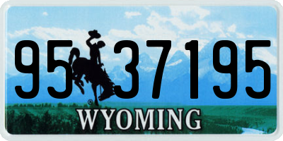 WY license plate 9537195