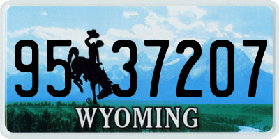 WY license plate 9537207