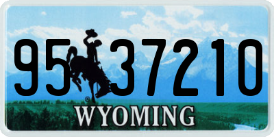 WY license plate 9537210