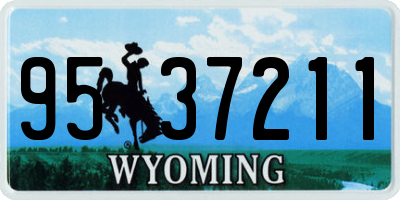WY license plate 9537211