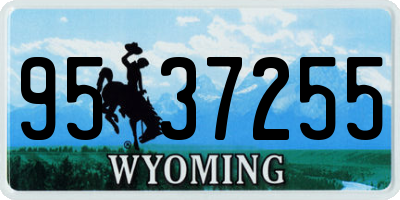 WY license plate 9537255
