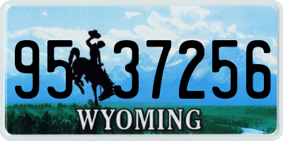 WY license plate 9537256