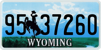 WY license plate 9537260