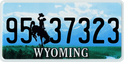 WY license plate 9537323