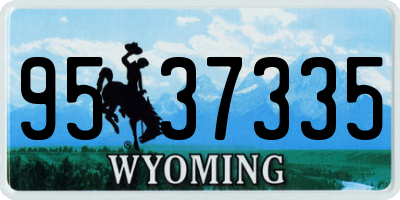 WY license plate 9537335