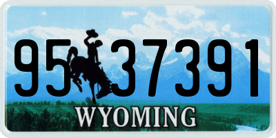 WY license plate 9537391