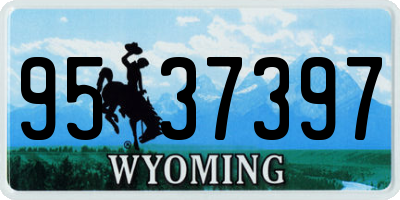 WY license plate 9537397