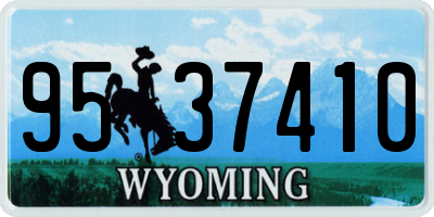 WY license plate 9537410