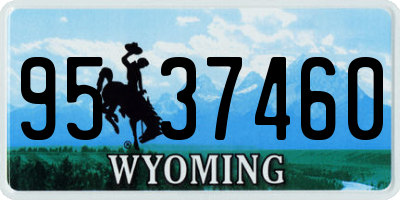 WY license plate 9537460