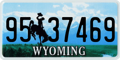 WY license plate 9537469