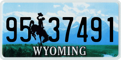 WY license plate 9537491