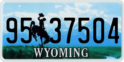WY license plate 9537504
