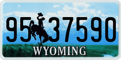 WY license plate 9537590
