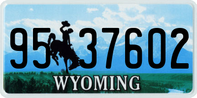 WY license plate 9537602