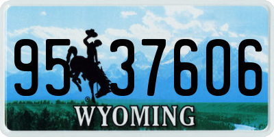 WY license plate 9537606
