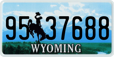 WY license plate 9537688