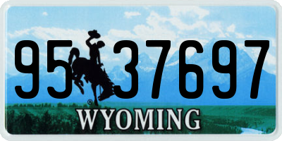 WY license plate 9537697