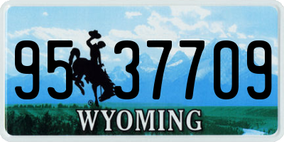 WY license plate 9537709