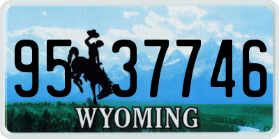 WY license plate 9537746