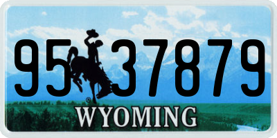 WY license plate 9537879