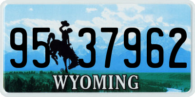 WY license plate 9537962