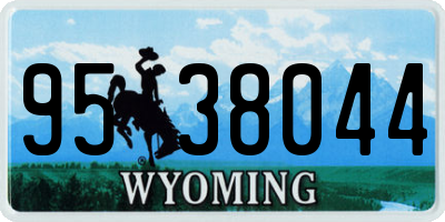 WY license plate 9538044