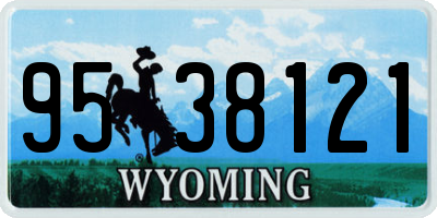 WY license plate 9538121
