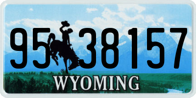 WY license plate 9538157