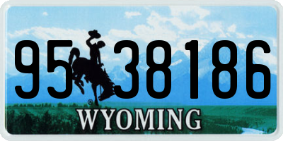 WY license plate 9538186