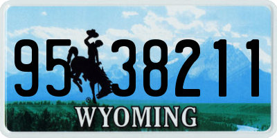 WY license plate 9538211
