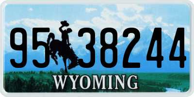 WY license plate 9538244