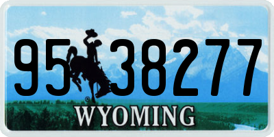 WY license plate 9538277