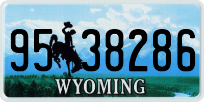 WY license plate 9538286