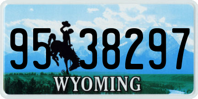 WY license plate 9538297
