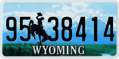 WY license plate 9538414