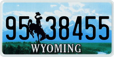 WY license plate 9538455