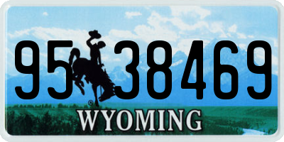 WY license plate 9538469