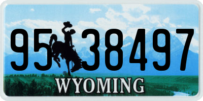 WY license plate 9538497