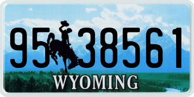 WY license plate 9538561