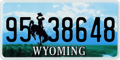 WY license plate 9538648