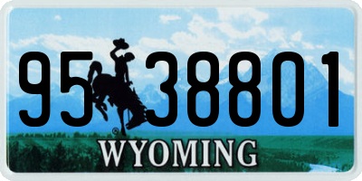 WY license plate 9538801