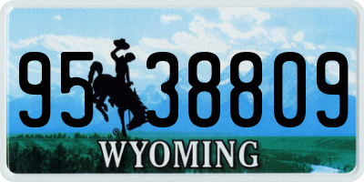 WY license plate 9538809