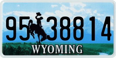WY license plate 9538814