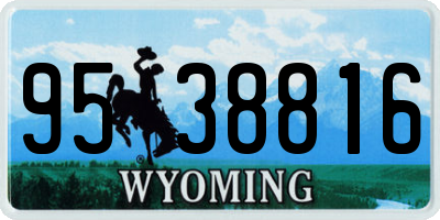 WY license plate 9538816