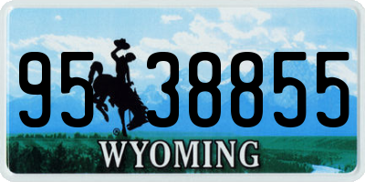 WY license plate 9538855