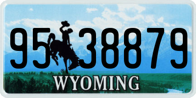 WY license plate 9538879